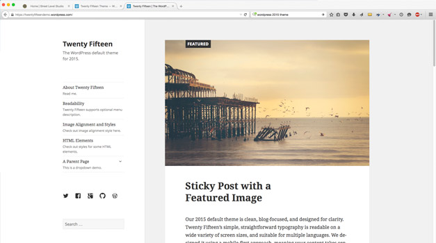 WordPress Twenty Fifteen Theme