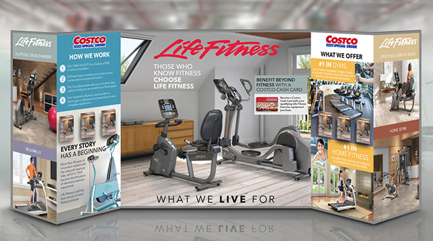 Life Fitness 6-panel kiosk